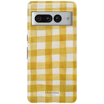 Yellow Gingham Snap Case