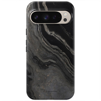 Black Marble Magnetic Tough Phone Case