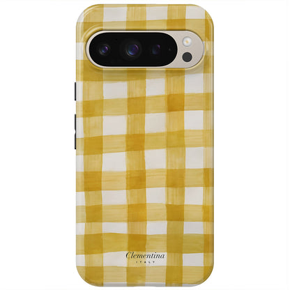 Yellow Gingham Magnetic Tough Phone Case