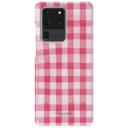 Pink Gingham Snap Case