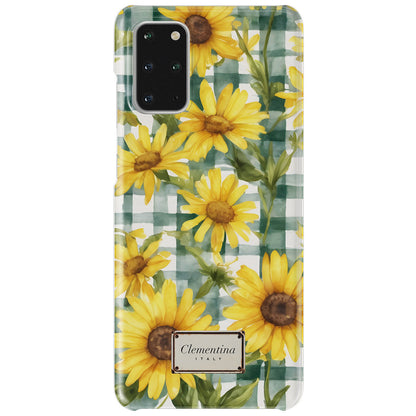 Gingham and Flowers Snap Case