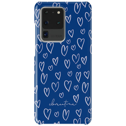 Blue Hearts Snap Case