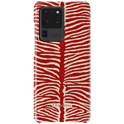 Burgundy Zebra Tough Case
