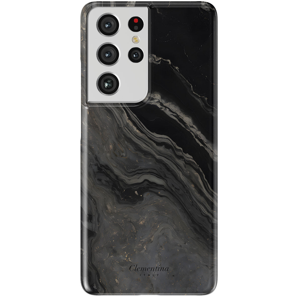 Black Marble Snap Case