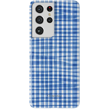 Blue Gingham Tough Case