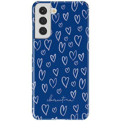 Blue Hearts Snap Case