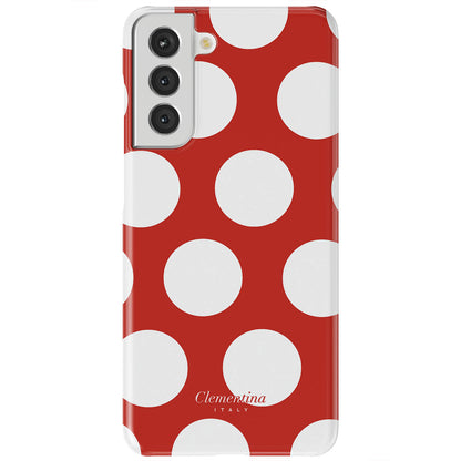 White Polka Dots Tough Case