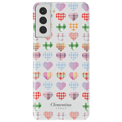 Checked Hearts Tough Case