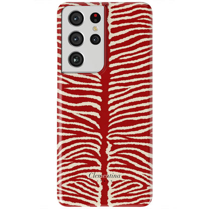 Burgundy Zebra Tough Case