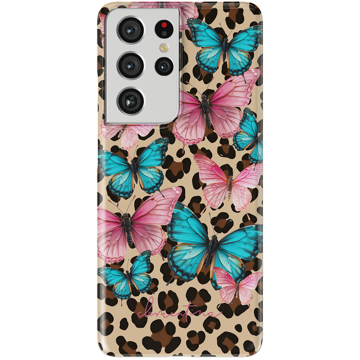 Leopard & Butterflies Snap Case