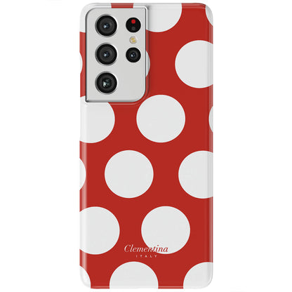 White Polka Dots Tough Case
