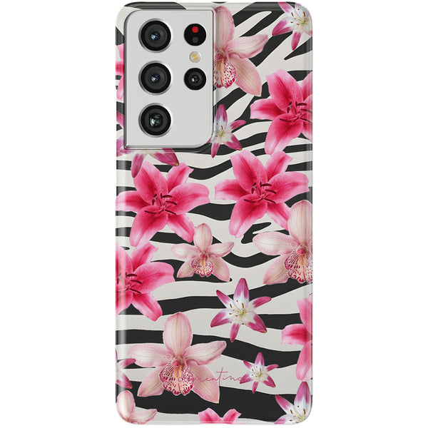 Zebra and Floral Tough Case
