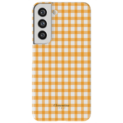 Orange Gingham Magnetic Tough Phone Case