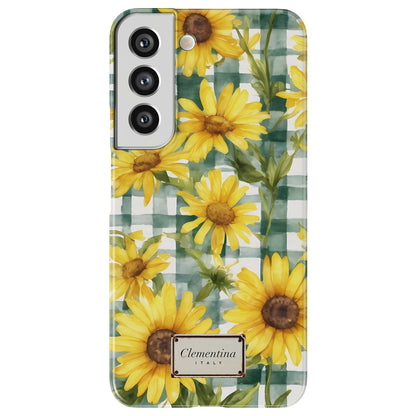 Gingham and Flowers Snap Case