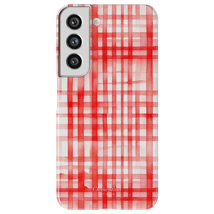 Red Gingham Snap Case