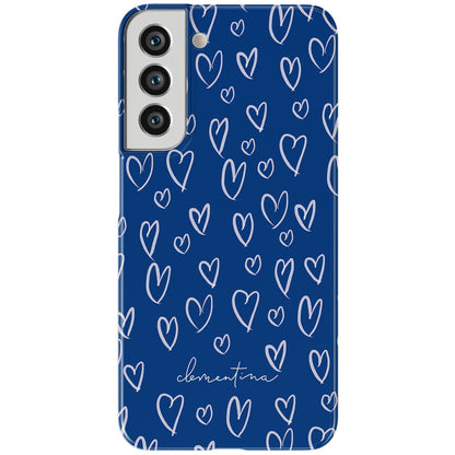 Blue Hearts Snap Case