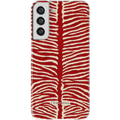 Burgundy Zebra Tough Case