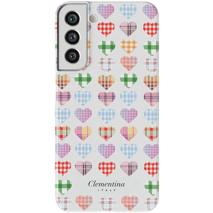 Checked Hearts Magnetic Tough Phone Case