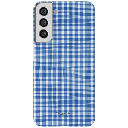 Blue Gingham Magnetic Tough Phone Case