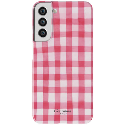 Pink Gingham Snap Case