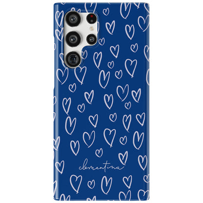 Blue Hearts Snap Case