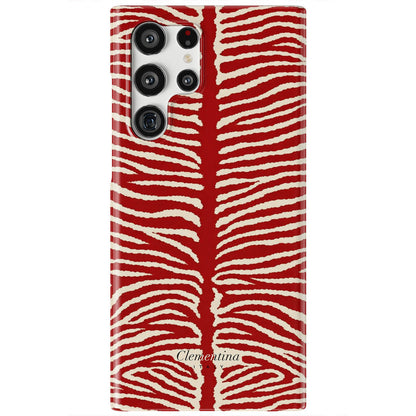 Burgundy Zebra Tough Case