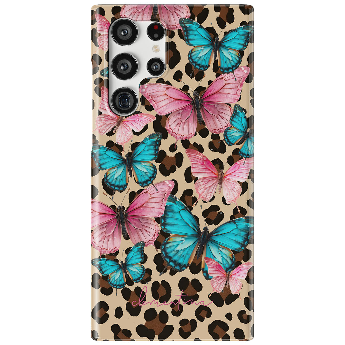 Leopard & Butterflies Snap Case