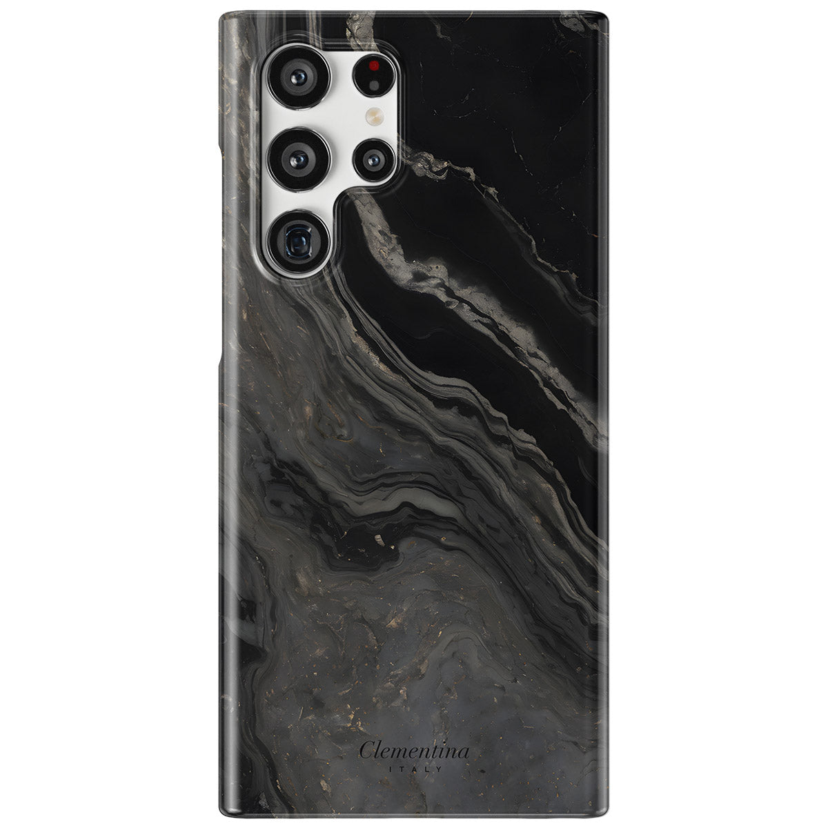 Black Marble Snap Case