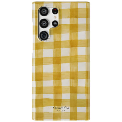 Yellow Gingham Magnetic Tough Phone Case