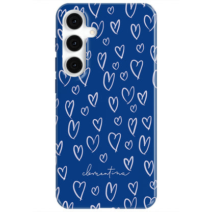 Blue Hearts Snap Case