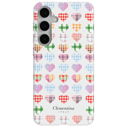 Checked Hearts Magnetic Tough Phone Case