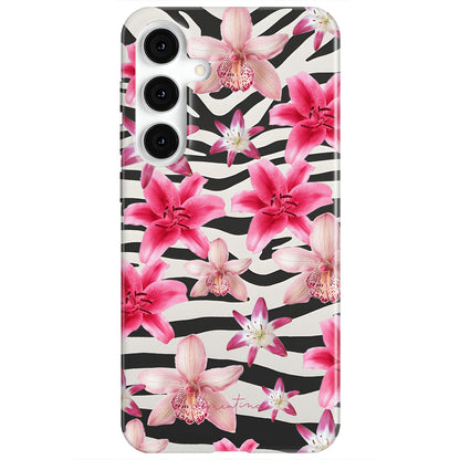 Zebra and Floral Magnetic Tough Phone Case