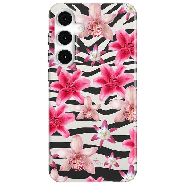 Zebra and Floral Snap Case