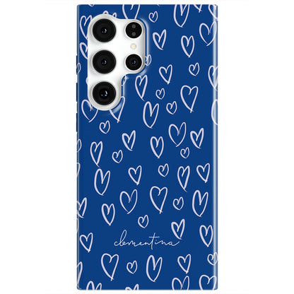 Blue Hearts Snap Case