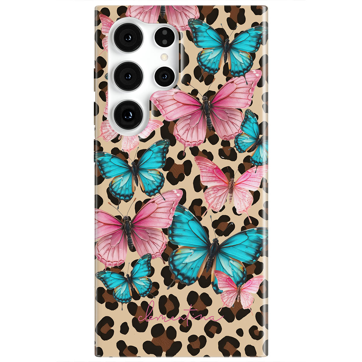 Leopard & Butterflies Magnetic Tough Phone Case