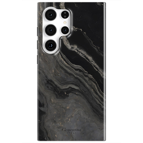 Black Marble Snap Case