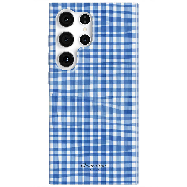 Blue Gingham Tough Case