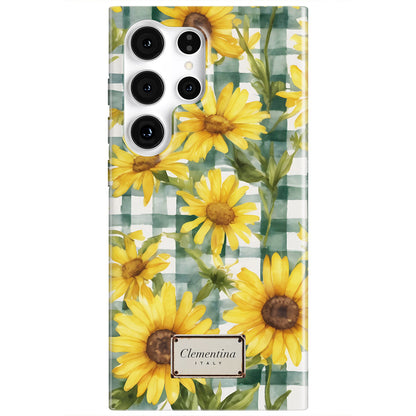 Gingham and Flowers Magnetic Tough Phone Case