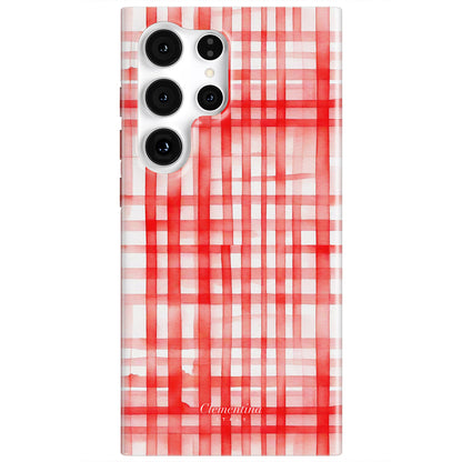 Red Gingham Snap Case