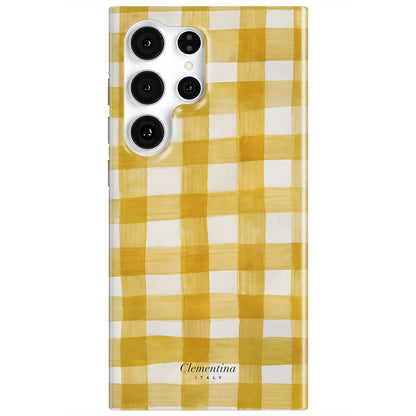 Yellow Gingham Snap Case