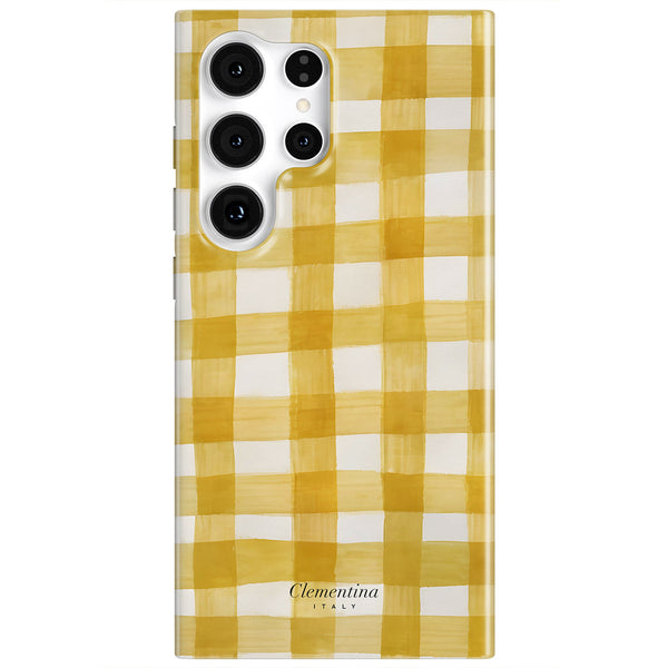 Yellow Gingham Snap Case