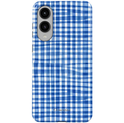 Blue Gingham Tough Case