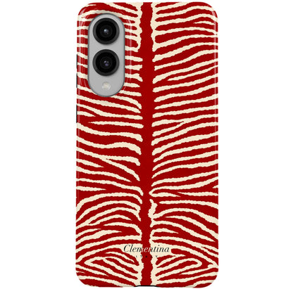 Burgundy Zebra Tough Case
