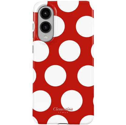 White Polka Dots Tough Case