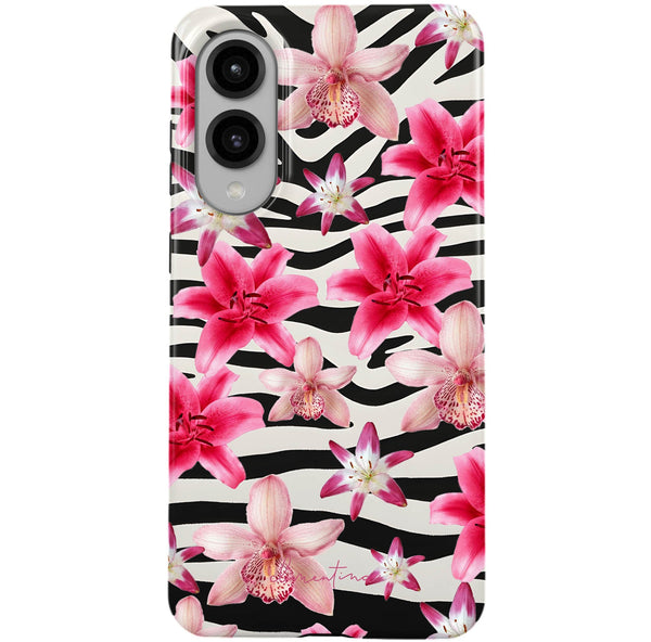 Zebra and Floral Tough Case