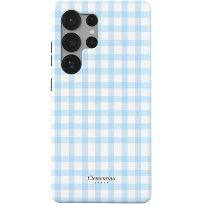 Baby Blue Gingham Magnetic Tough Phone Case