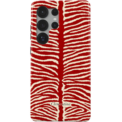 Burgundy Zebra Tough Case