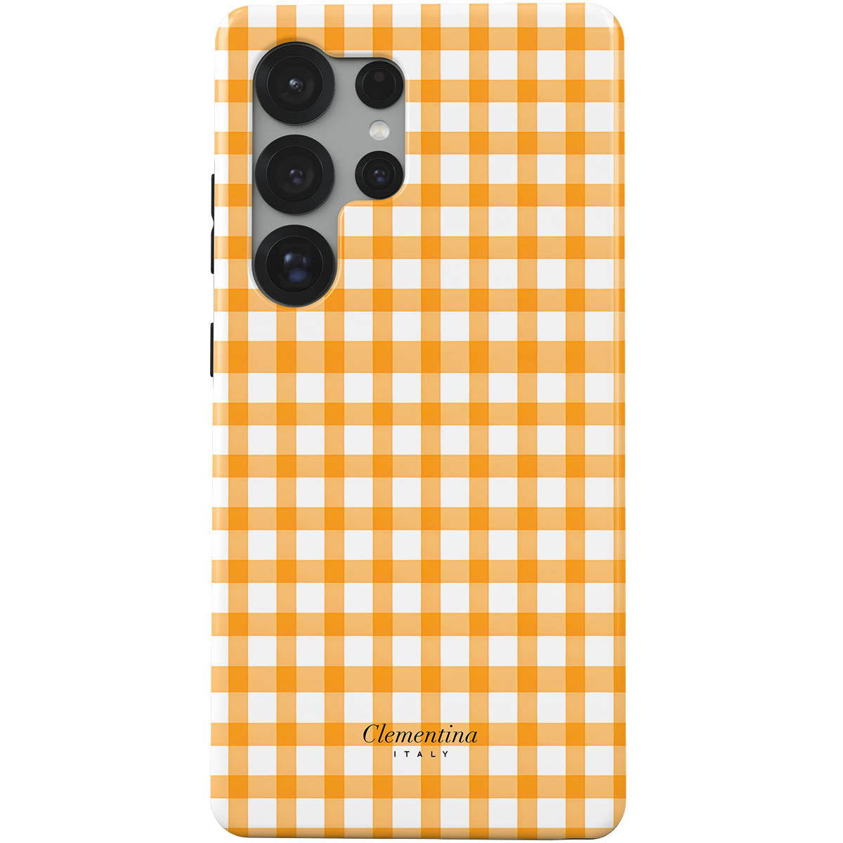 Orange Gingham Magnetic Tough Phone Case