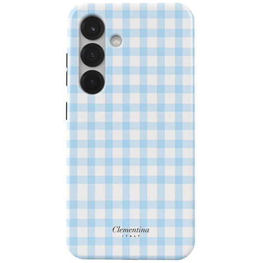 Baby Blue Gingham Magnetic Tough Phone Case
