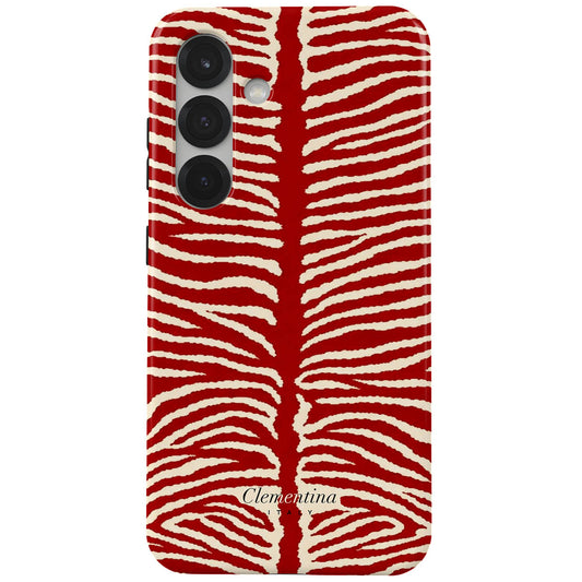 Burgundy Zebra Magnetic Tough Phone Case